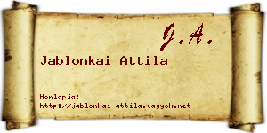 Jablonkai Attila névjegykártya